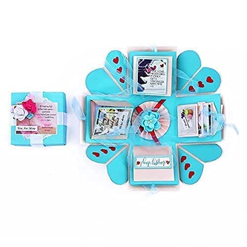 Crafted with passion Explosive Box for Anniversary (Blue)