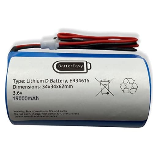 Visonic Powermax Battery for MCS-710, MCS-730, 3.6v Siren Alarm Replacement 0-9912-K 19000mAh