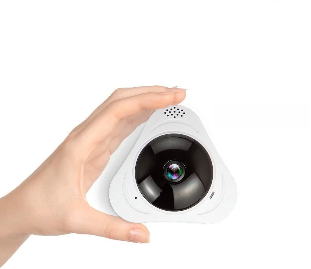 Panoramic Wireless IP Camera - Home Security 3D VR Fisheye 360 Degree Infrared Wifi HD Night Vision and Wide Angle for Baby Pet Elderly Monitoring by Leocam