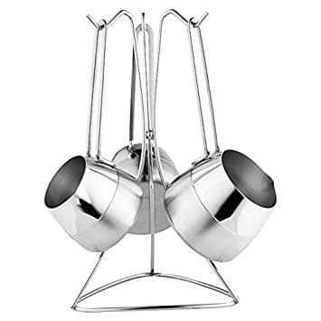 Classic Turkish Coffee Maker & Server Set 4 Piece Make and Serve Delicious Traditional Turkish Coffee Pot Turkish Coffee Decanter Espresso Decanter Butter warmer Cezve (SIRMA)