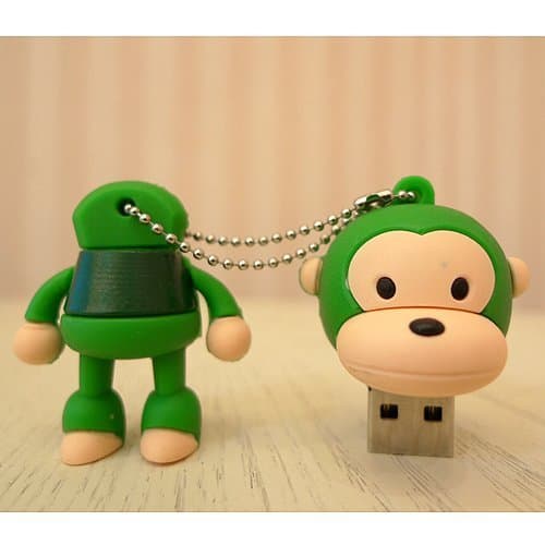 Baby Milo Monkey 4gb USB Flash Drive - Green
