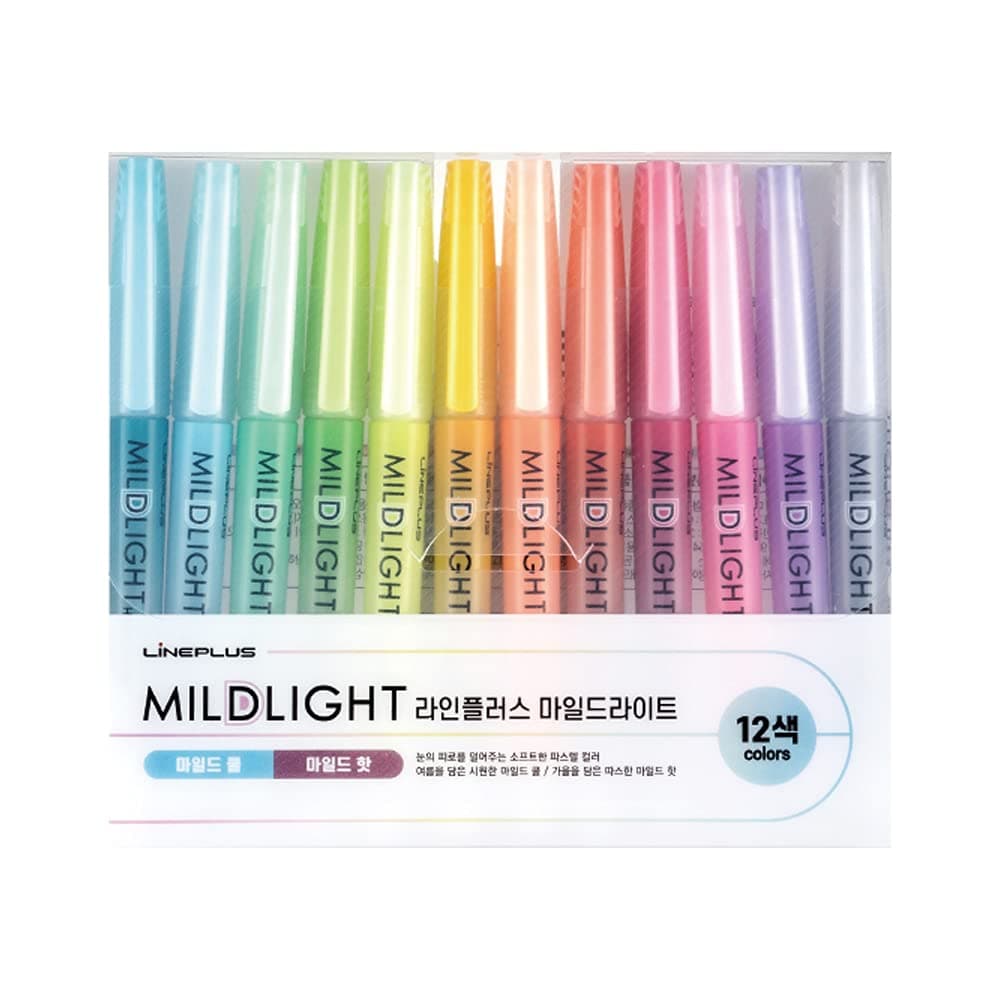 Lineplus Highlighter (Mildlight Cool & Hot 12) , Multicolor