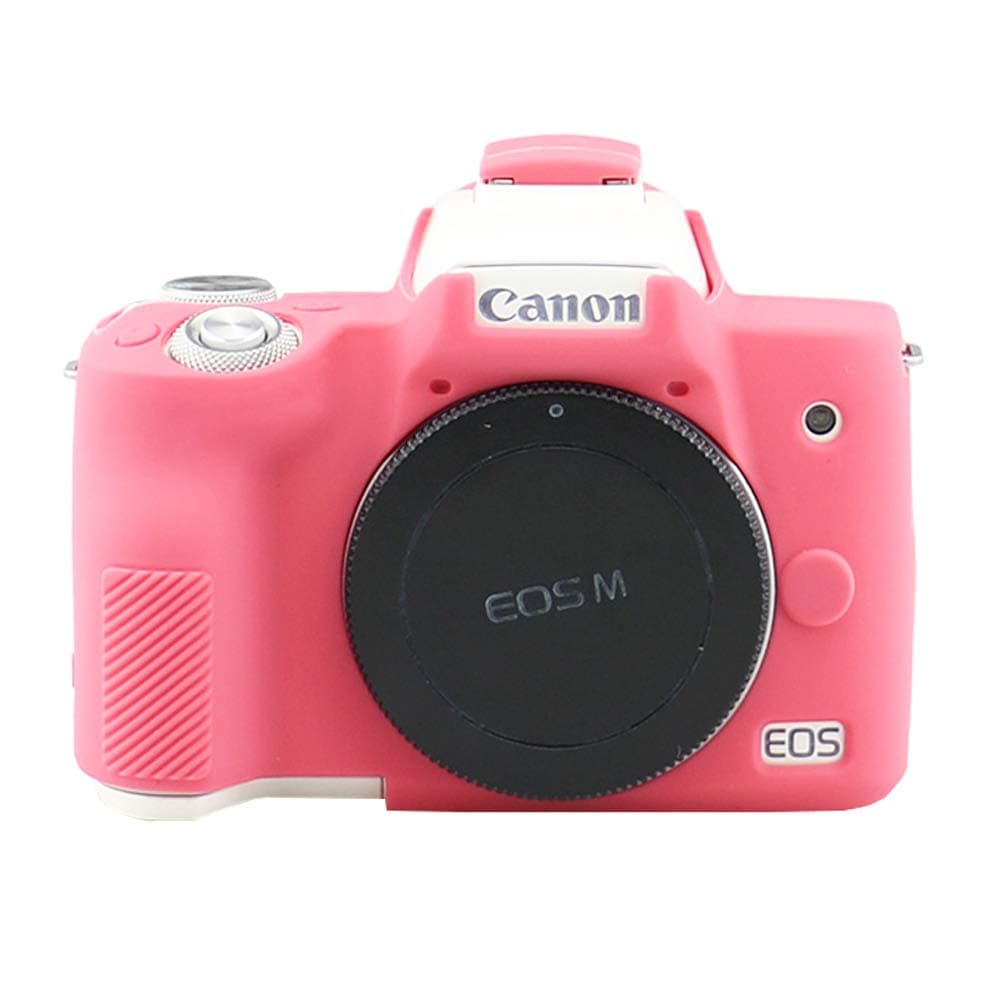 Easy Hood Camera Case for Canon EOS M50/M50 Mark II Digital Camera, Anti-Scratch Soft Silicone Case Cover Housing Protective Cover Protector Camera Body Skin Case (Rose)