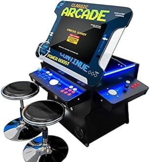 Creative Arcades Full Size Commercial Grade Cocktail Arcade Machine | 2 Player | 3500 Games | 26" LCD Lifting Screen | LED | 4 Sanwa Joysticks | Trackball | 2 Stools | 3 Year Warranty