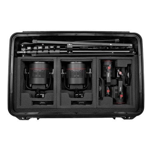 Fiilex K411 Lighting Kit, Includes 2 P360 Lights, 2 P180E Lights, 2 P360 Barndoor Accessories, 2 P180E Barndoor, Adapters, Softbox, Speedring, Case