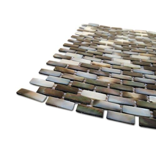 Sample-Deep Sea Black Pearl Mini Brick Tile Sample