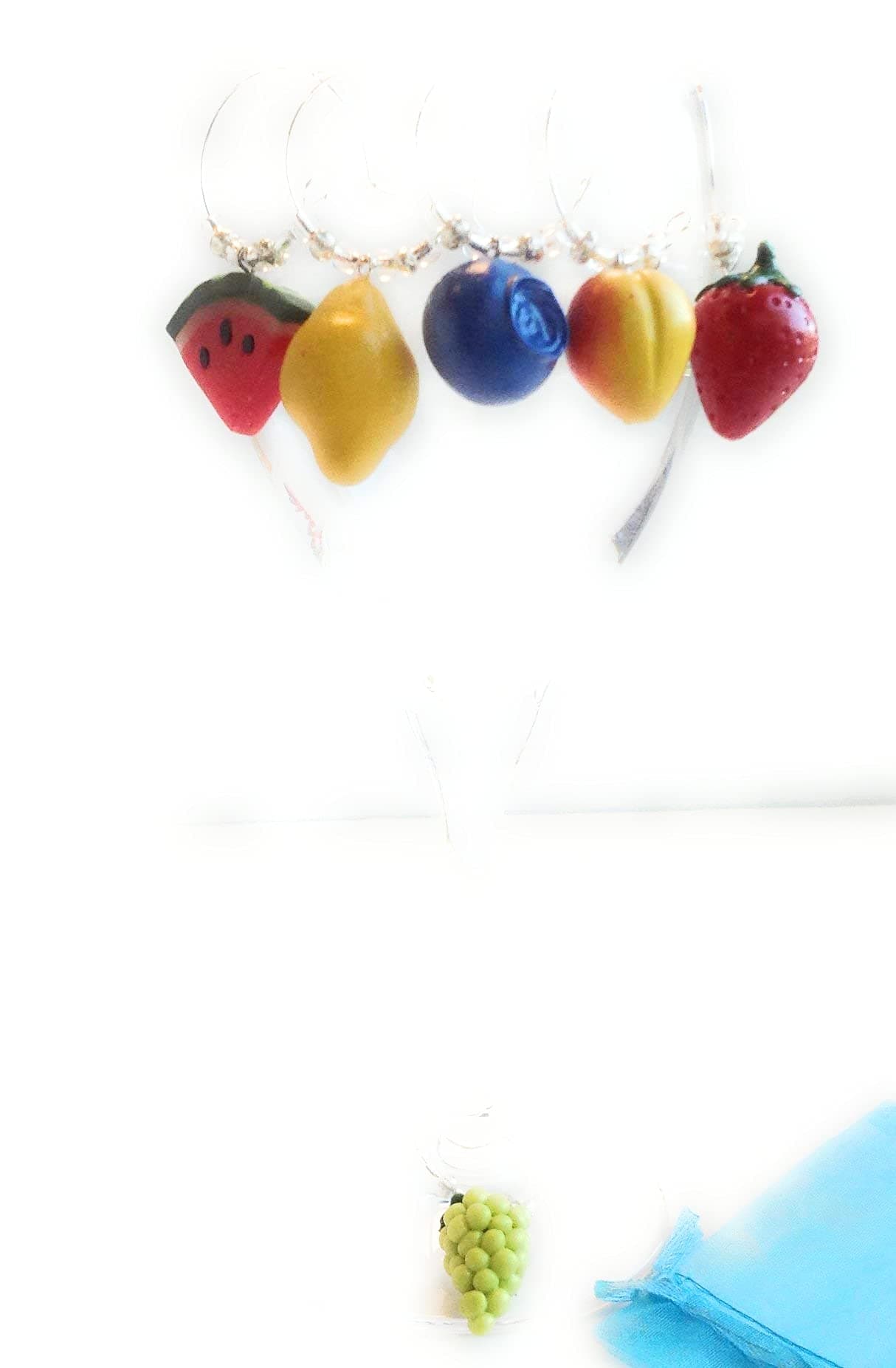 Summer Fruit Wine Glass Charms
