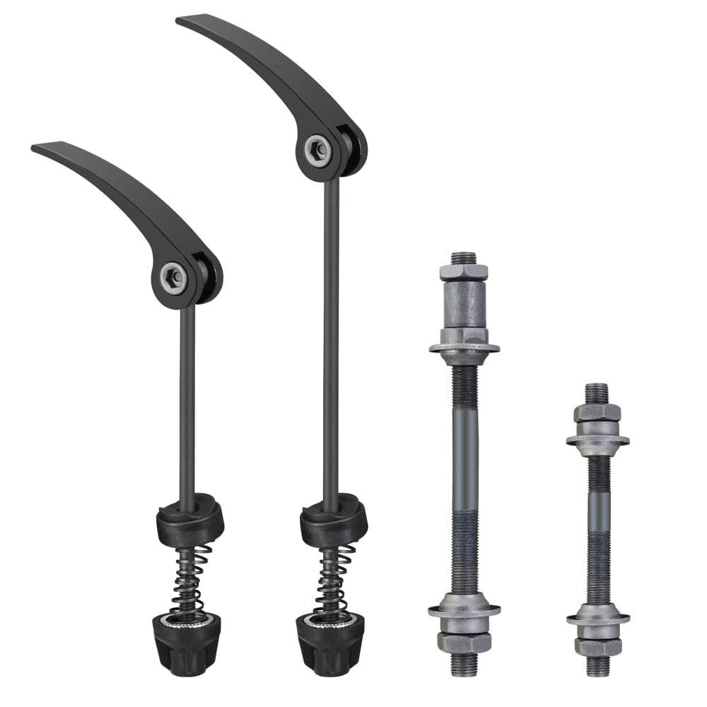 CODIRATO 1 Pair Quick Release Bicycle Hub, Rear Axle Hollow Shaft Set with Standard Spacing Cycling Quick Releases Set for Most Bicycles (Black)