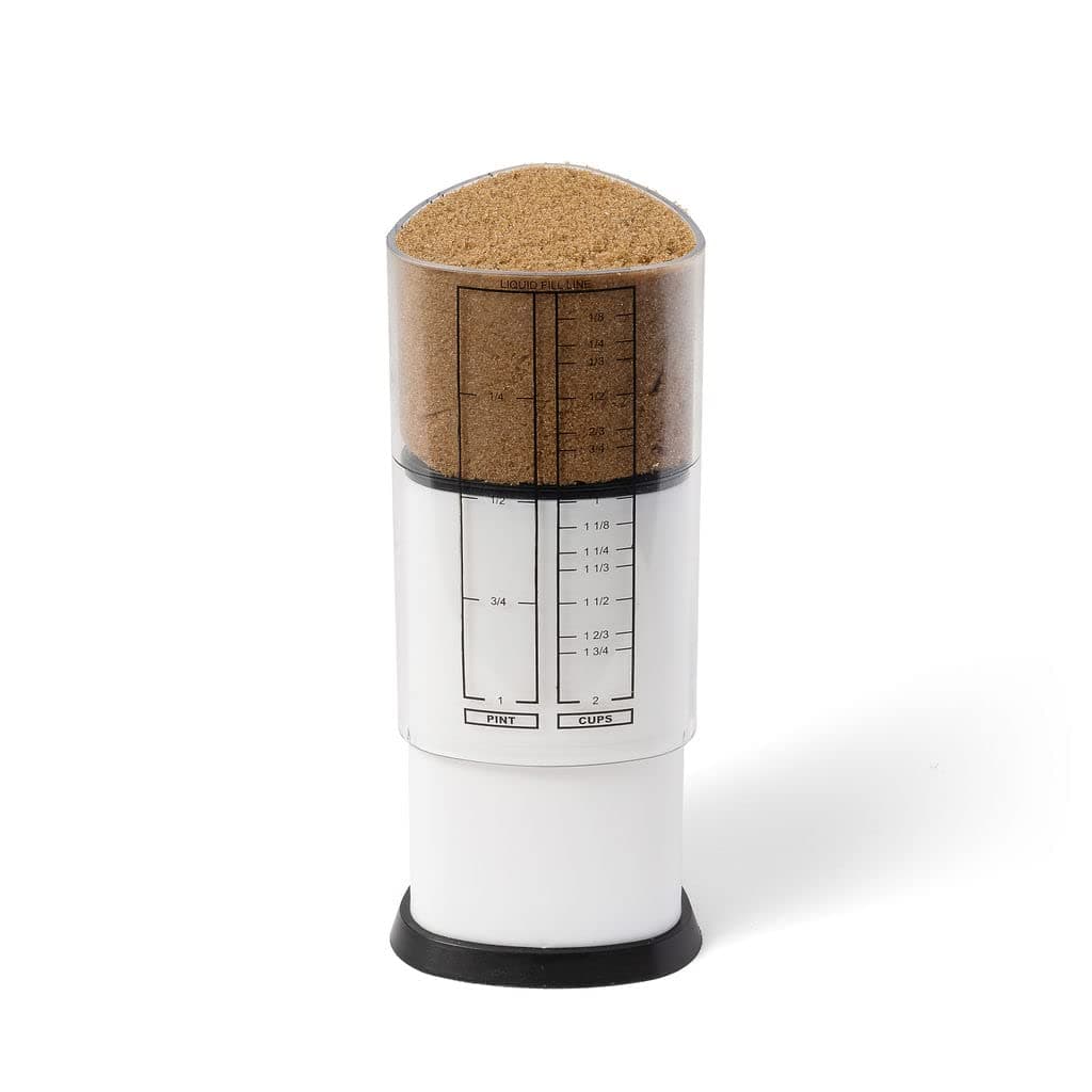 KitchenArt 2 Cup Tri Adjust A-Cup, Easy Pour Measuring Cup, 3.25x3.25x6", Bla...