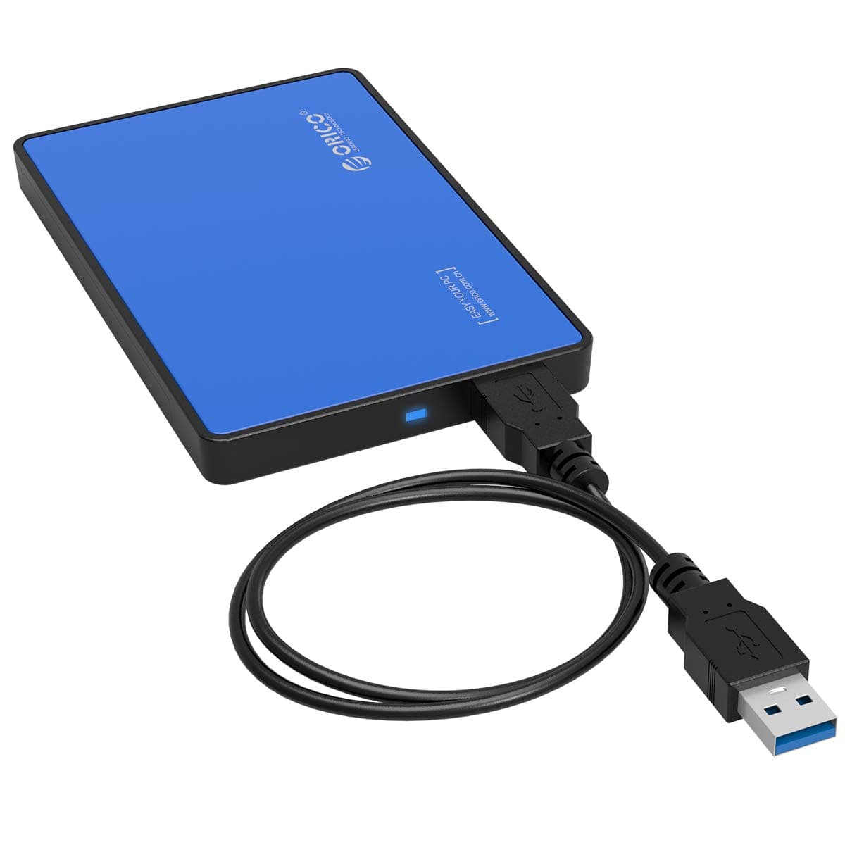 ORICOHard Drive Enclosure USB 3.0 Hard Disk Caddy Tool Free for 9.5mm & 7mm 2.5-Inch SATA III HDD/SSD Compatible for Windows PC Mac OS Laptop PS4 XBox - Blue