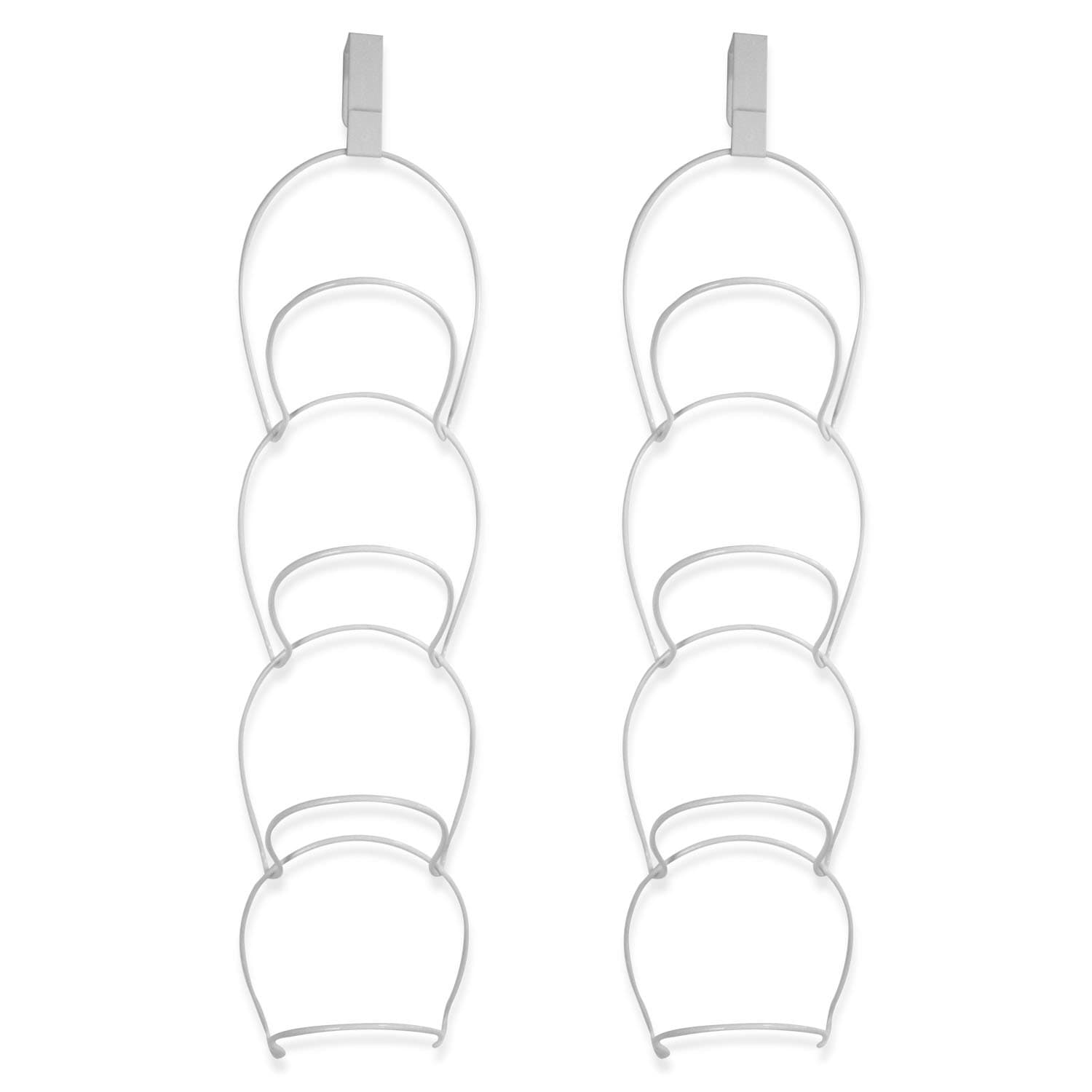 3 JOKERS Hat Rack Metal Wire Wall Hat Storage Rack Cap,2Pack Stackable Over The Door Hat Holder,White
