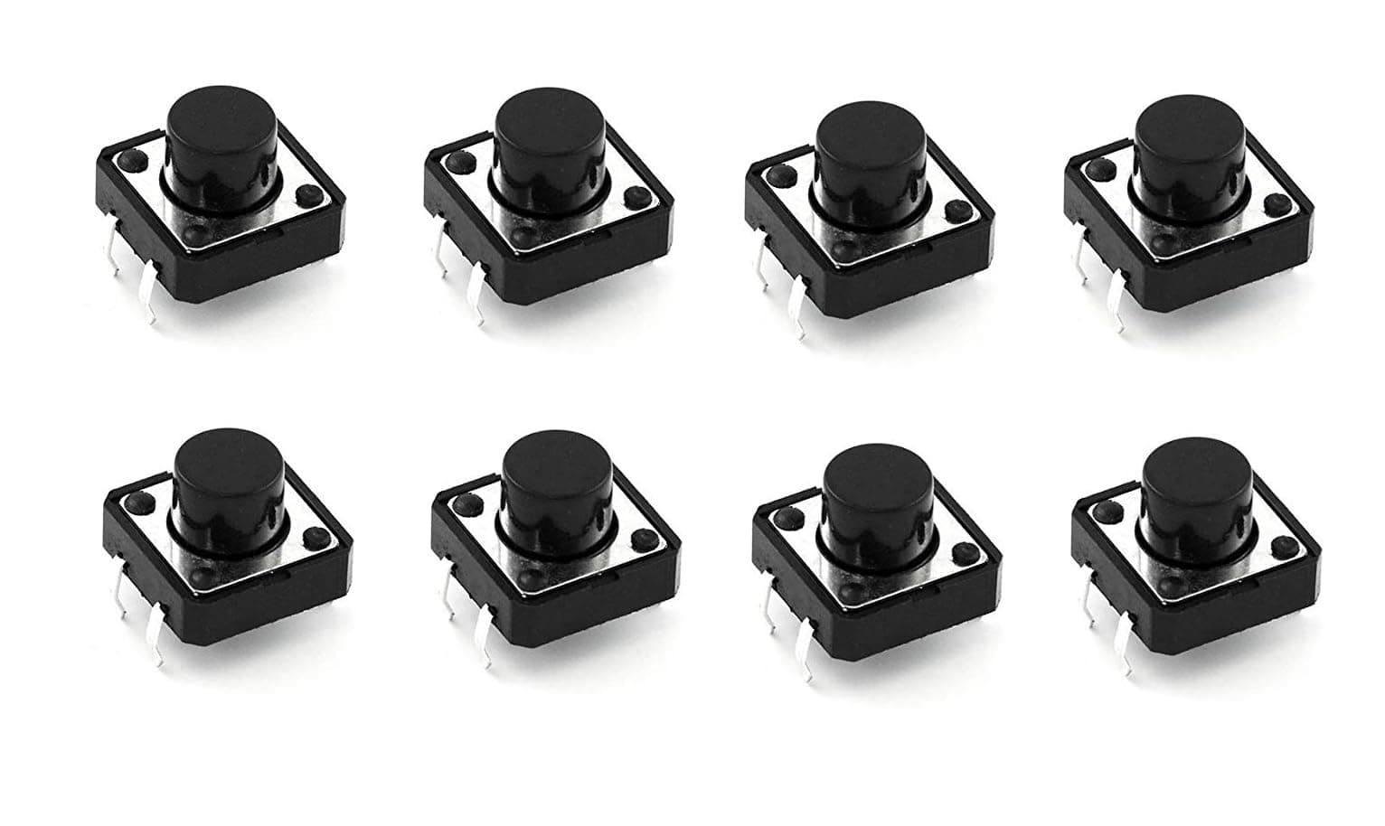 Push Button-Tactile/Micro Switch - 12X12X7mm - 4 Pin - Pack Of 8
