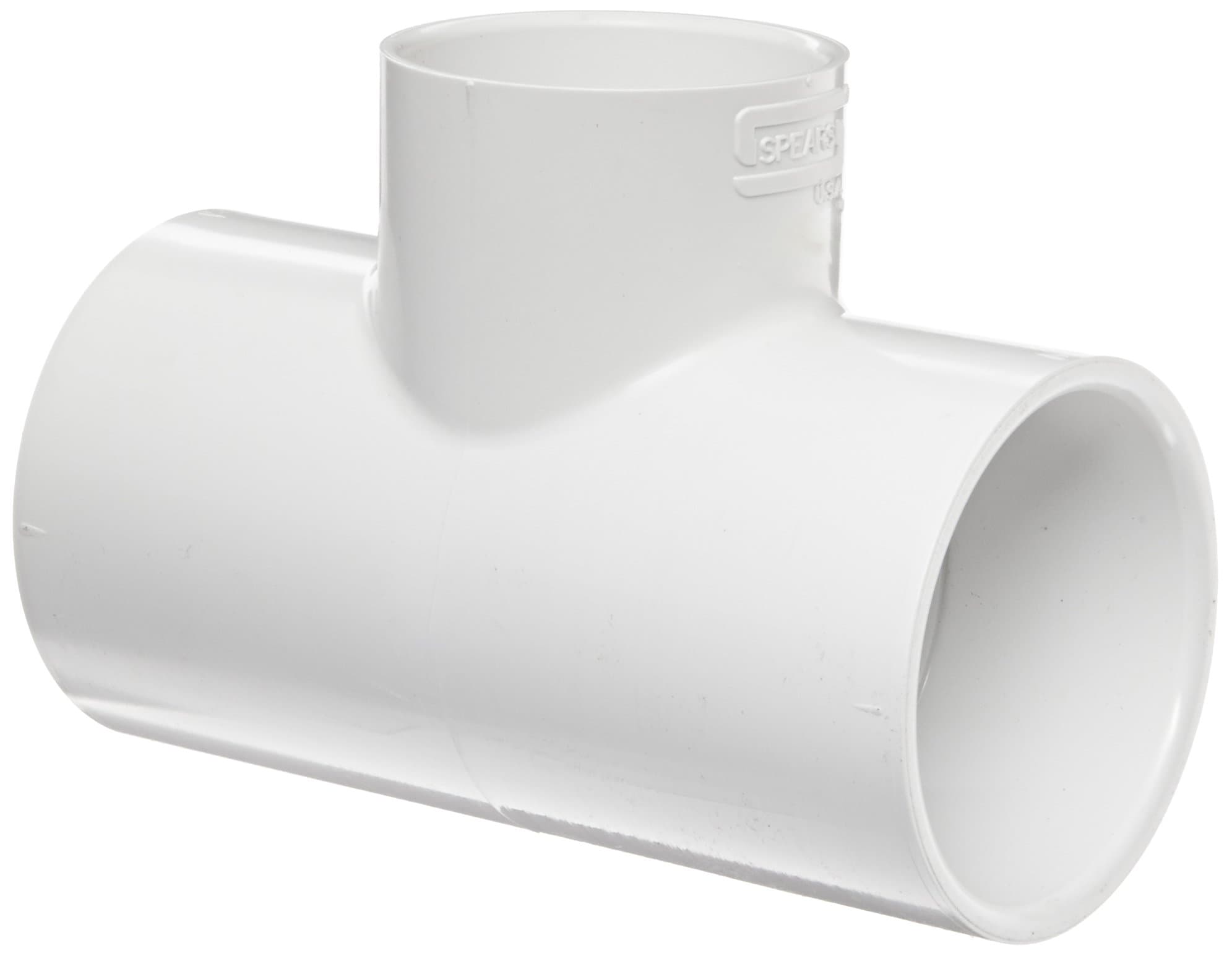 spears manufacturing 401 Series PVC Pipe Fitting, Tee, Schedule 40, White, Socket 2" 401-020 1