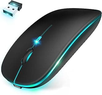 Wireless Mouse, 2025 Ultra-Thin, High Precision, High Sensitivity, Silent, 3-Stage DPI Switch, Type-C Rechargeable, Energy Saving, 2.4 GHz, Bluetooth Power Saving Model, Instant Connection, 7 Color