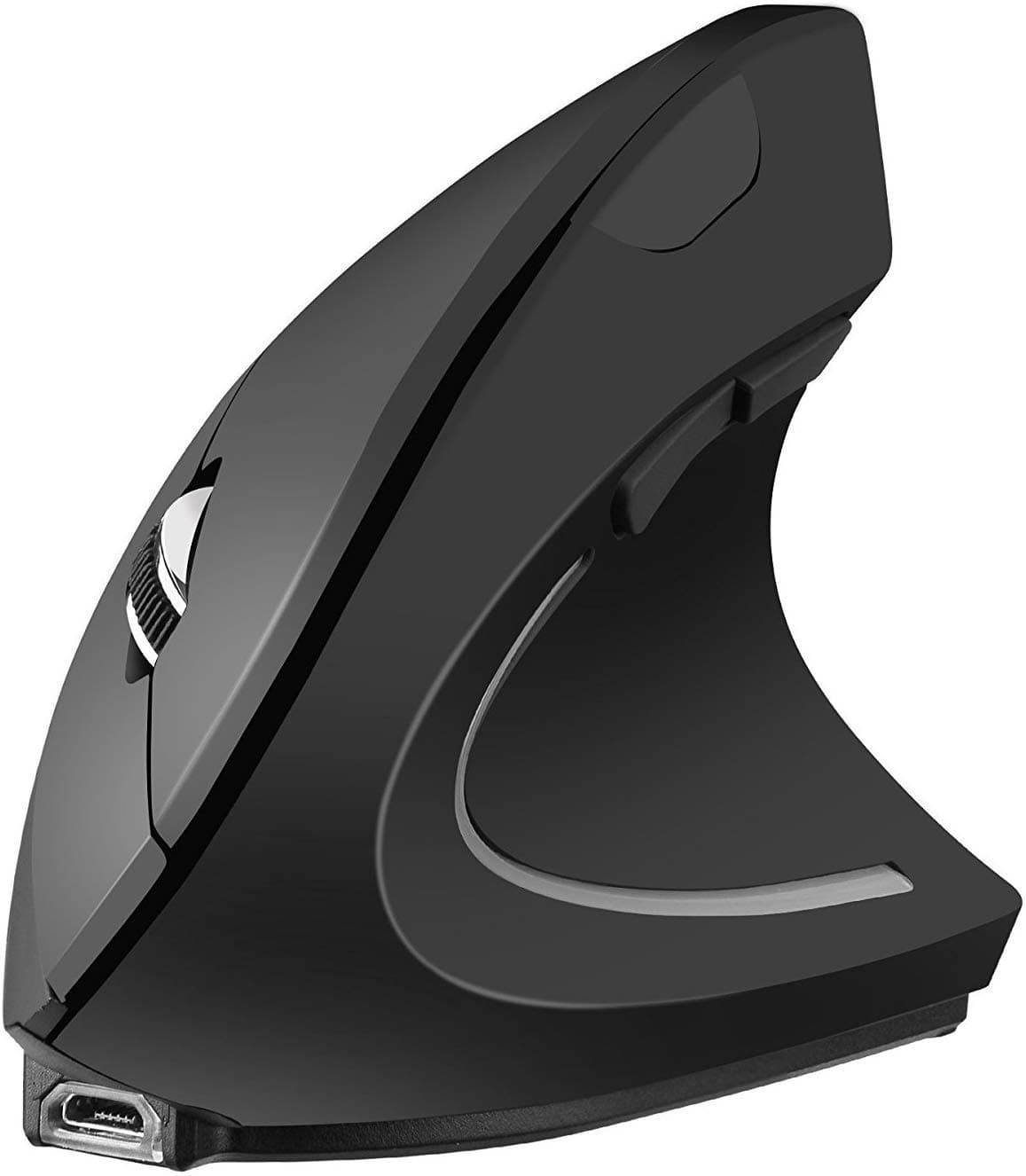 The Ergonomical Mouse - Wireless Optical Rechargable Battery Vertical Mouse - 2.4 Ghz, 6 Buttons - Adjustable DPI