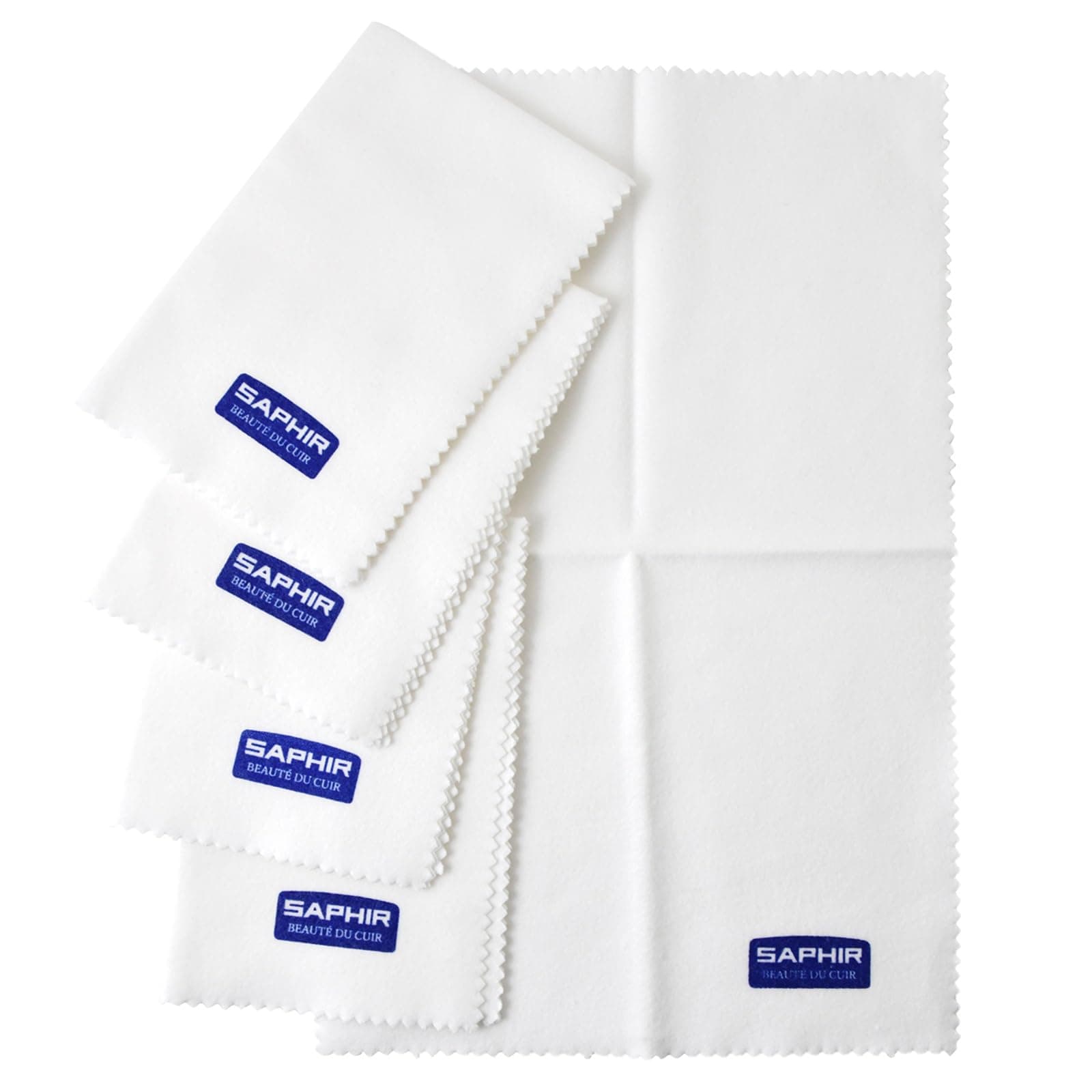 SAPHIR Shoe Polishing Cloths, Large Capacity, 5-Piece Set, Cotton Polishing Cloths, Cotton Flannel Fabric, Shoe Polishing, Leather Goods, Leather Shoes, Care, Stain Removal, Finishing, Remover Cloths