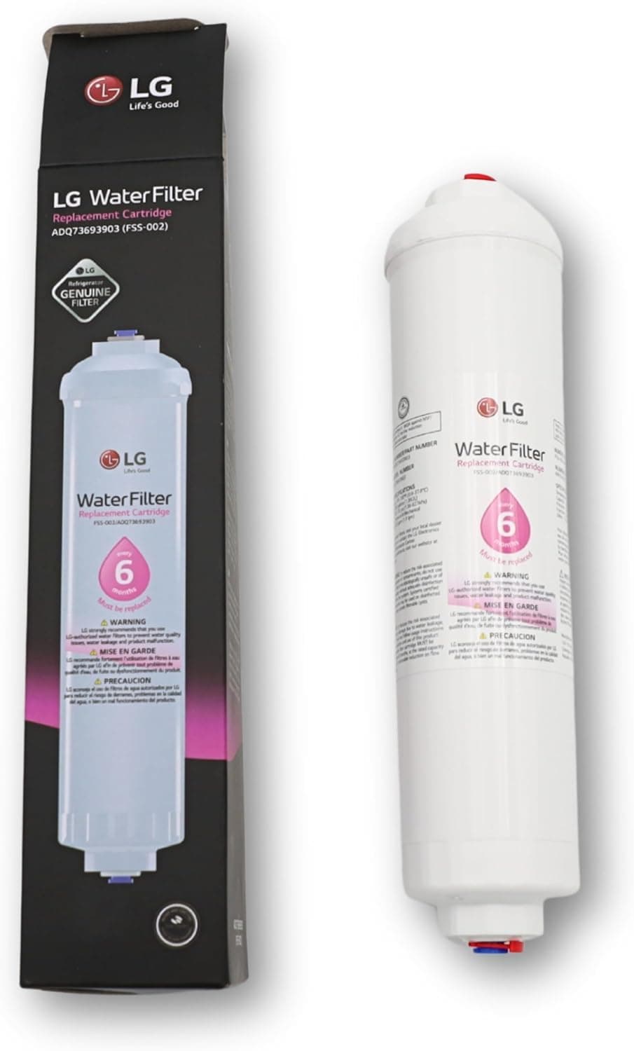 LG Replacement Water Filter for Refrigerators, Model ADQ73693901