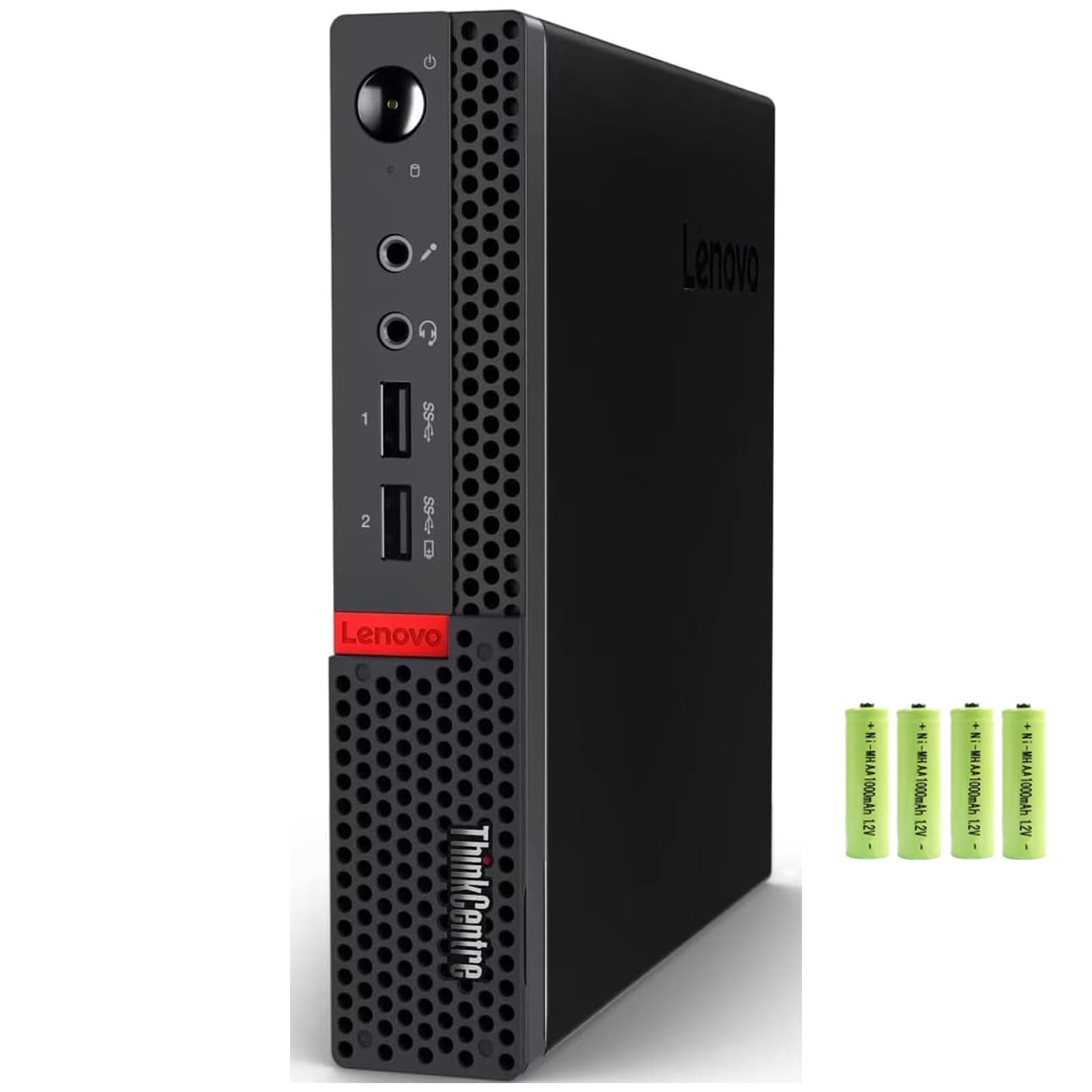 Lenovo ThinkCentre M625 Mini Desktop Computer PC Windows 11 Home, 2-core AMD A4-9120C(up to 2.4 GHz), 16GB RAM, 256GB PCIe SSD, AMD Radeon R4 Graphics, 2x Display Ports, 6x USB Ports, RJ-45, w/Battery