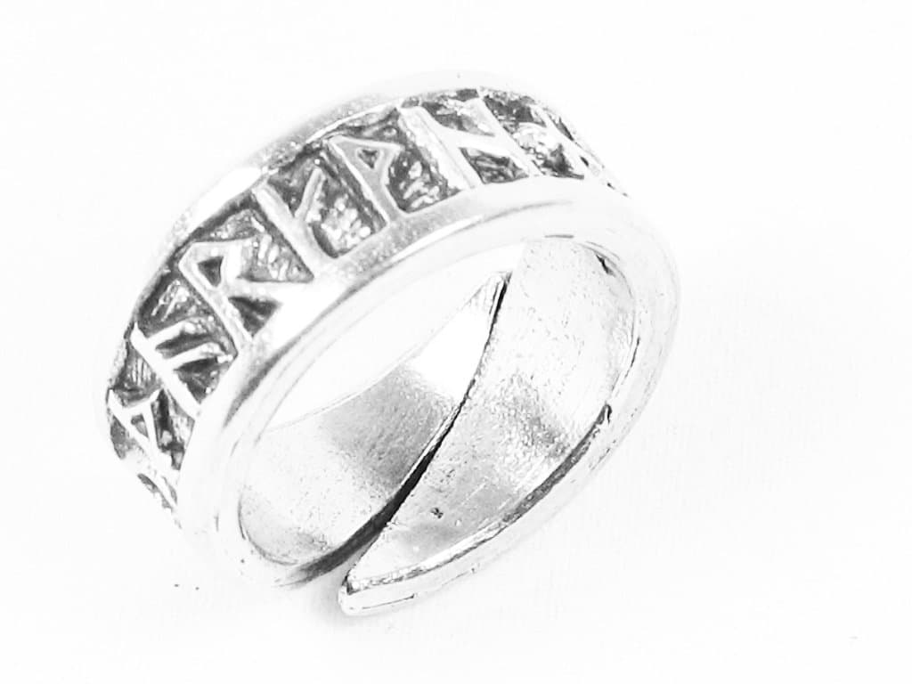 Handmade Viking Pewter Rune ring Large size!