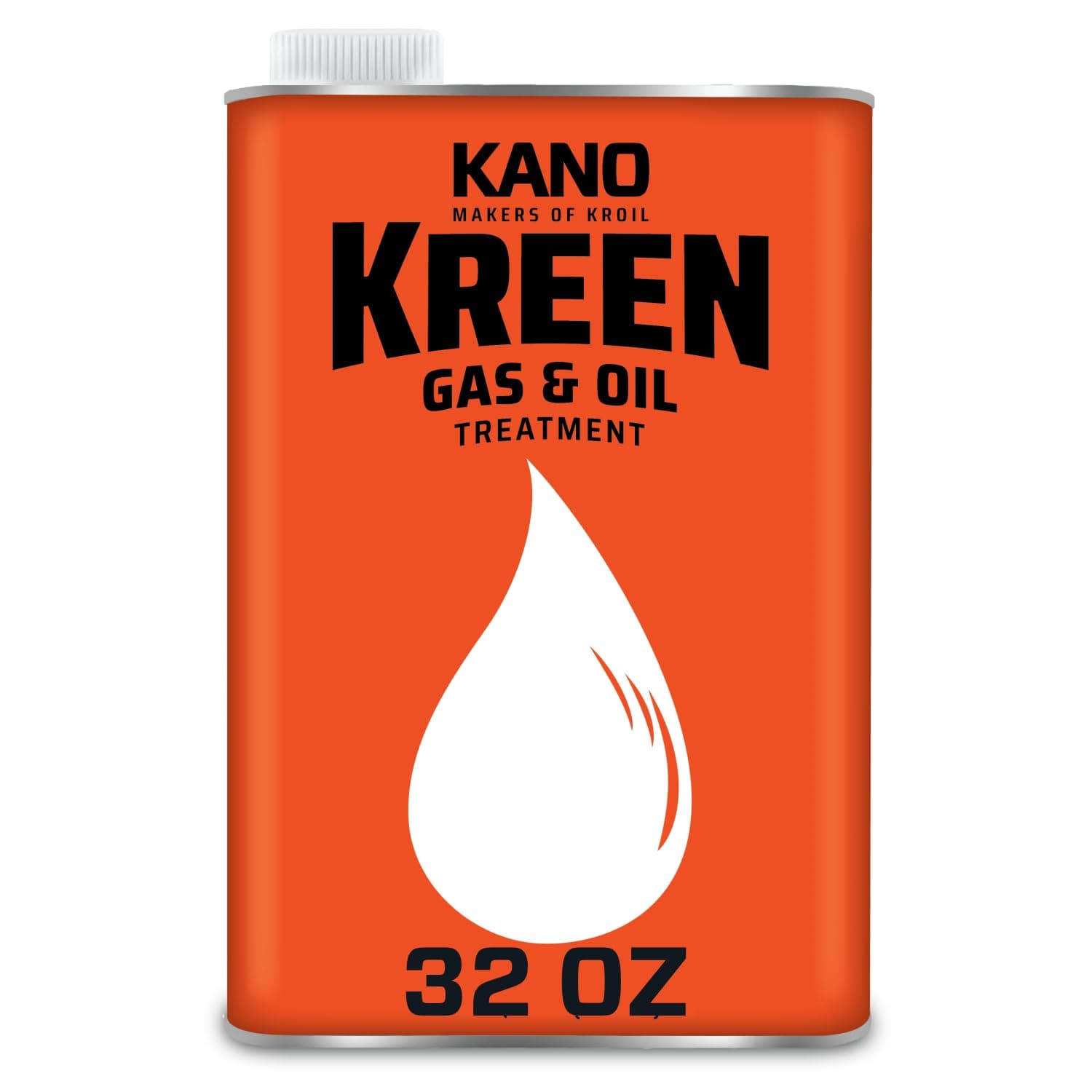 Kreen Gas & Oil Treatment - Engine Cleaner Additive - Improves Compression, Reduces Oil Use & Removes Carbon Deposits - for Gas & Diesel - Can - 1 qt - 1 Pack (KR161)