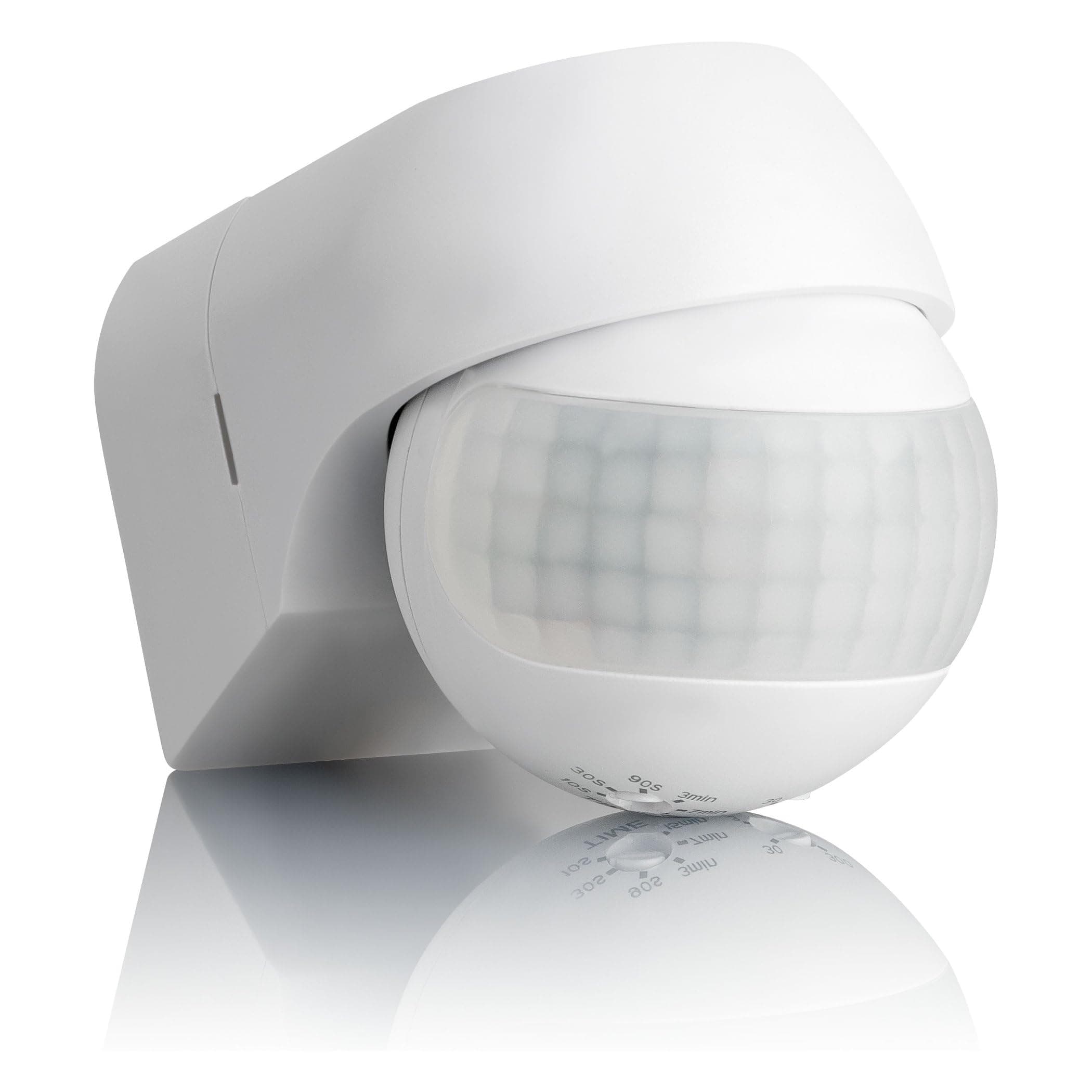 PIR Sensor Outdoor IP44, Wall Mounted, Infrared Motion Sensor, LED suitable, Range max. 12m/180°, swivelling, max. 800/400W, white