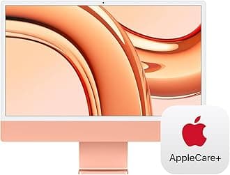 Apple 2023 iMac All-in-One Desktop Computer with M3 chip: 8-core CPU, 10-core GPU, 24-inch Retina Display, 256GB SSD Storage. Works with iPhone/iPad; Orange With AppleCare+ (3 Years)