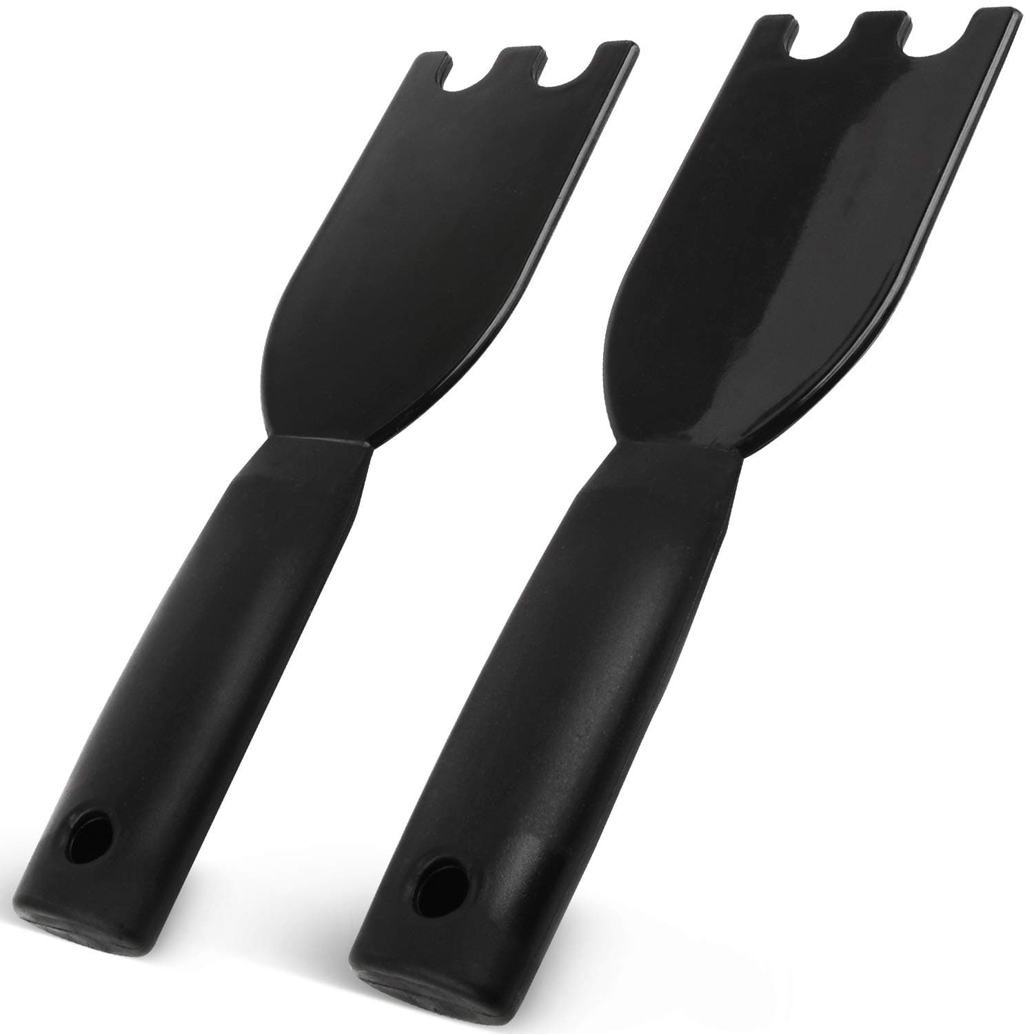 IMPRESA 2-Pack Scraper Spatulas - Compatible with George Foreman Indoor Models - Heat Resistant Up to 400°F Electric Grill Utensils - Ergonomic Cleaning Tool - Black Nylon