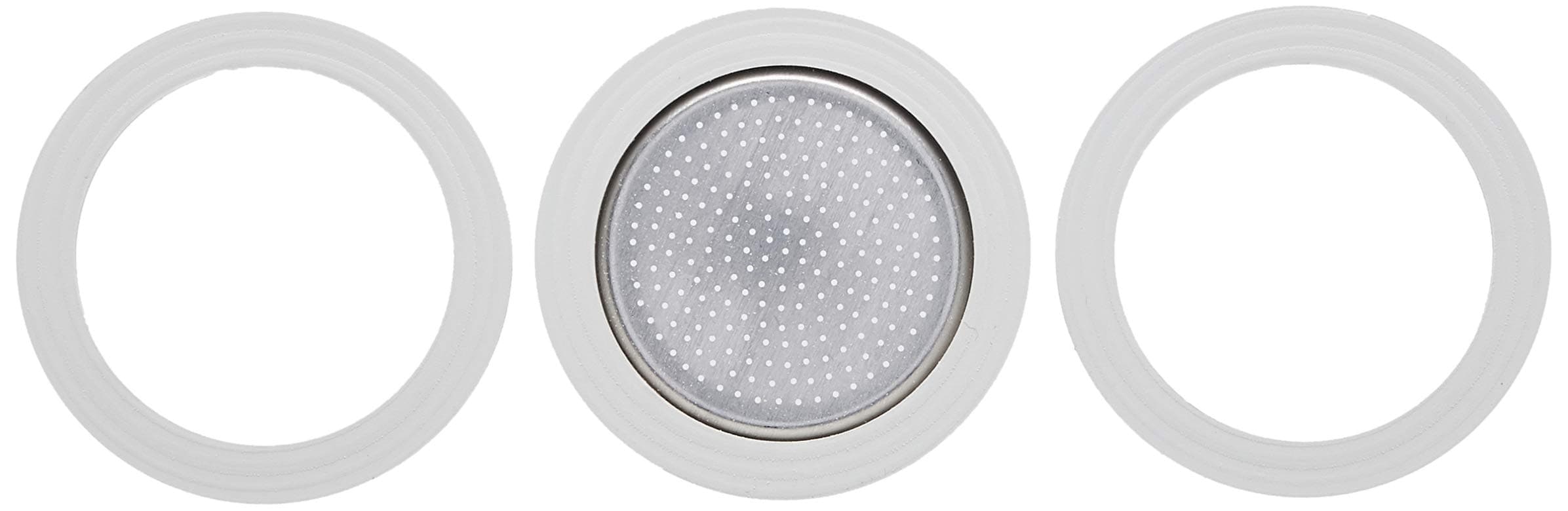 Bialetti Replacement Gaskets and Filter for 1 Cup Moka / Break / Dama / Mini Express Espresso Makers (1-CUP Size)