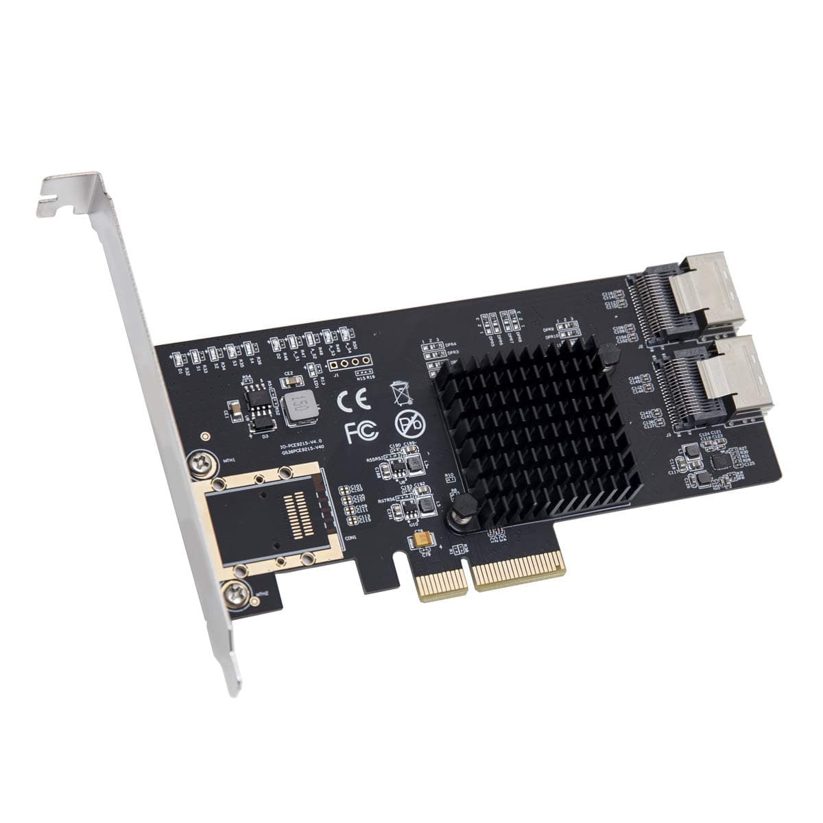 IO Crest 8 Port SATA III Non-RAID PCI-e x4 Controller Card Supports FreeNAS and ZFS RAID - Includes Mini SAS to SATA Breack out Cables