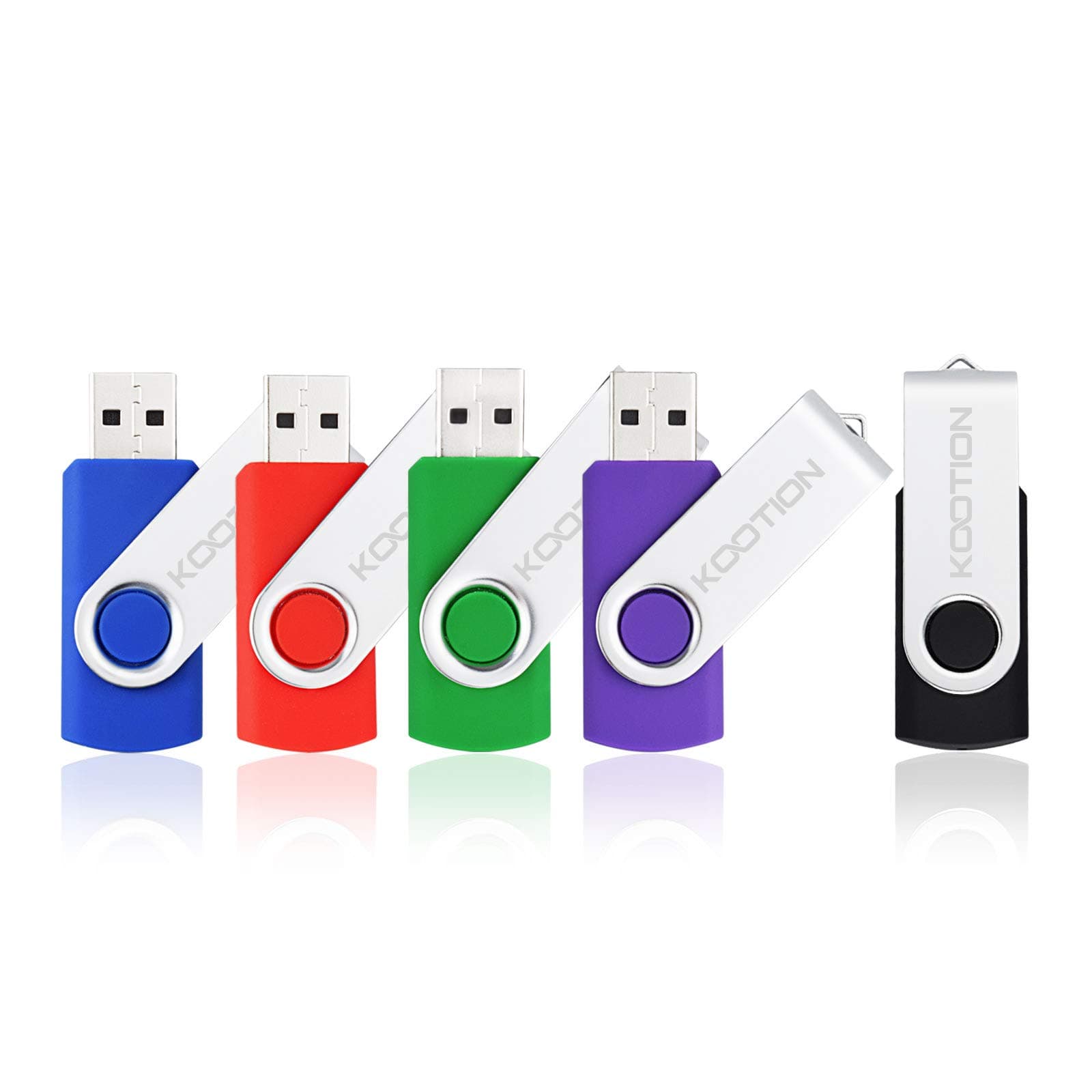 KOOTION 5 Pack 64GB USB 2.0 Flash Drive Thumb Drives - Mixed Color