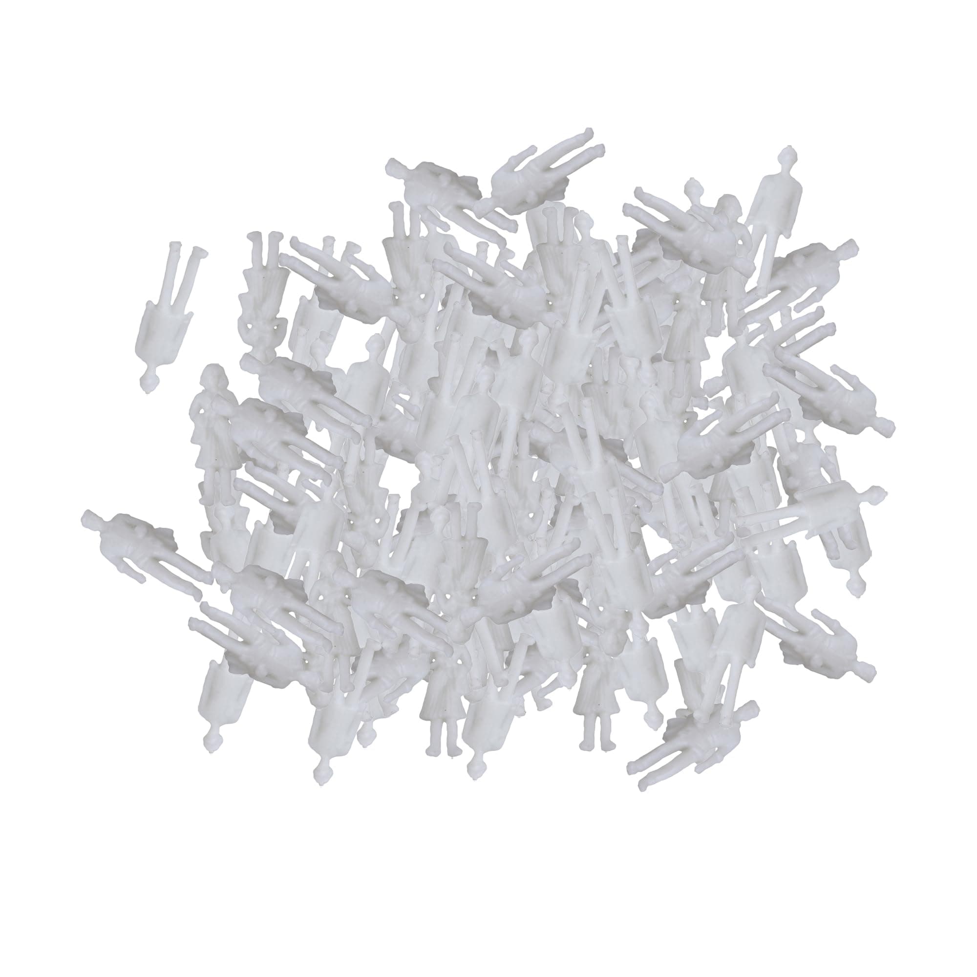 White Unpainted Architectural 1:100 Scale Model Figures Pack of 100