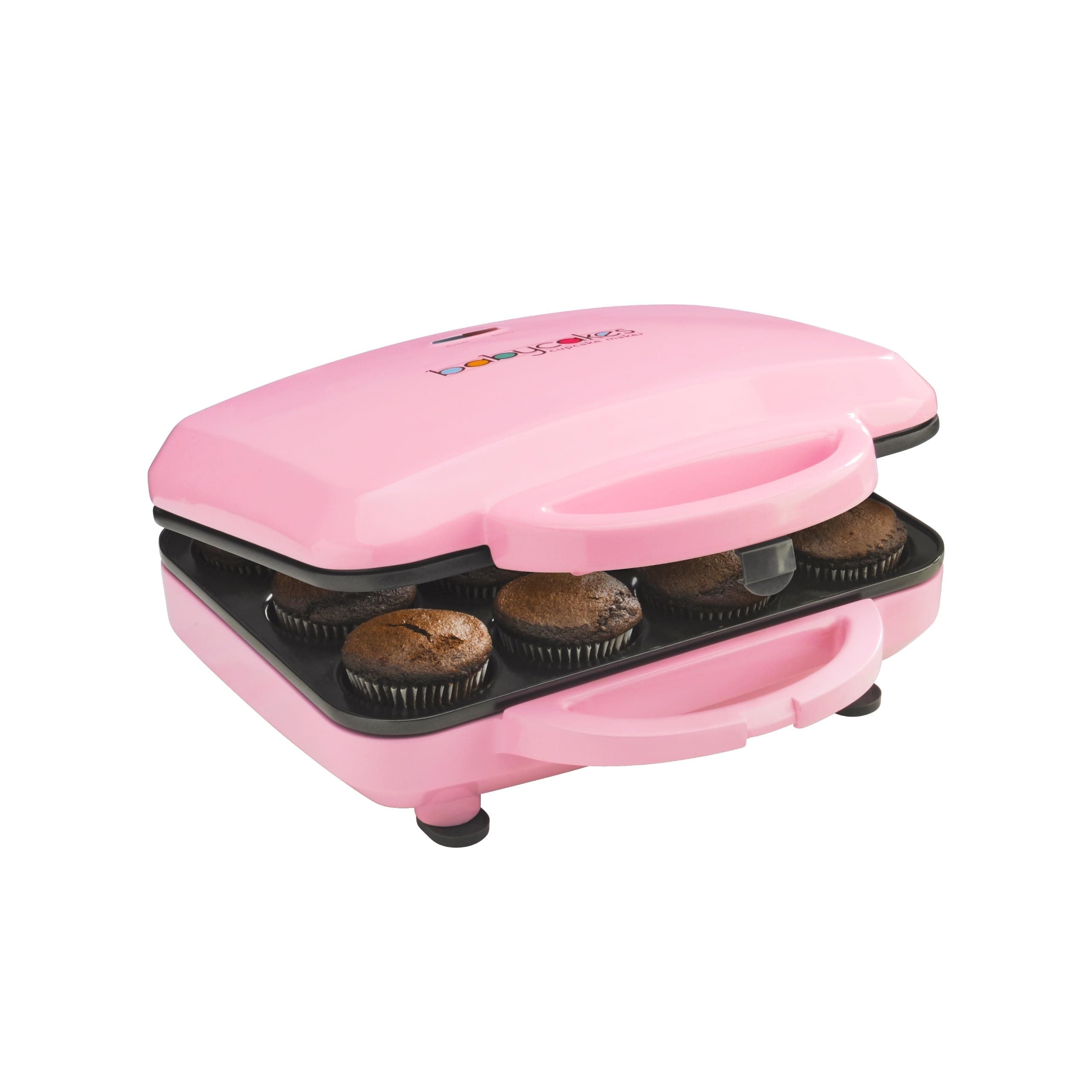 Full Size 12 Cupcake Maker - Kitchen Appliance with Nonstick Coating & Latching Handle - Machine for Full-Sized Cupcakes - Includes Manual with Cupcake Recipes
