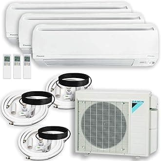 DAIKIN 3 Zone Air Conditioner Heat Pump + Maxwell 15 ft. Installation Kit + Wall Bracket (9000 + 15000 + 15000 BTU)
