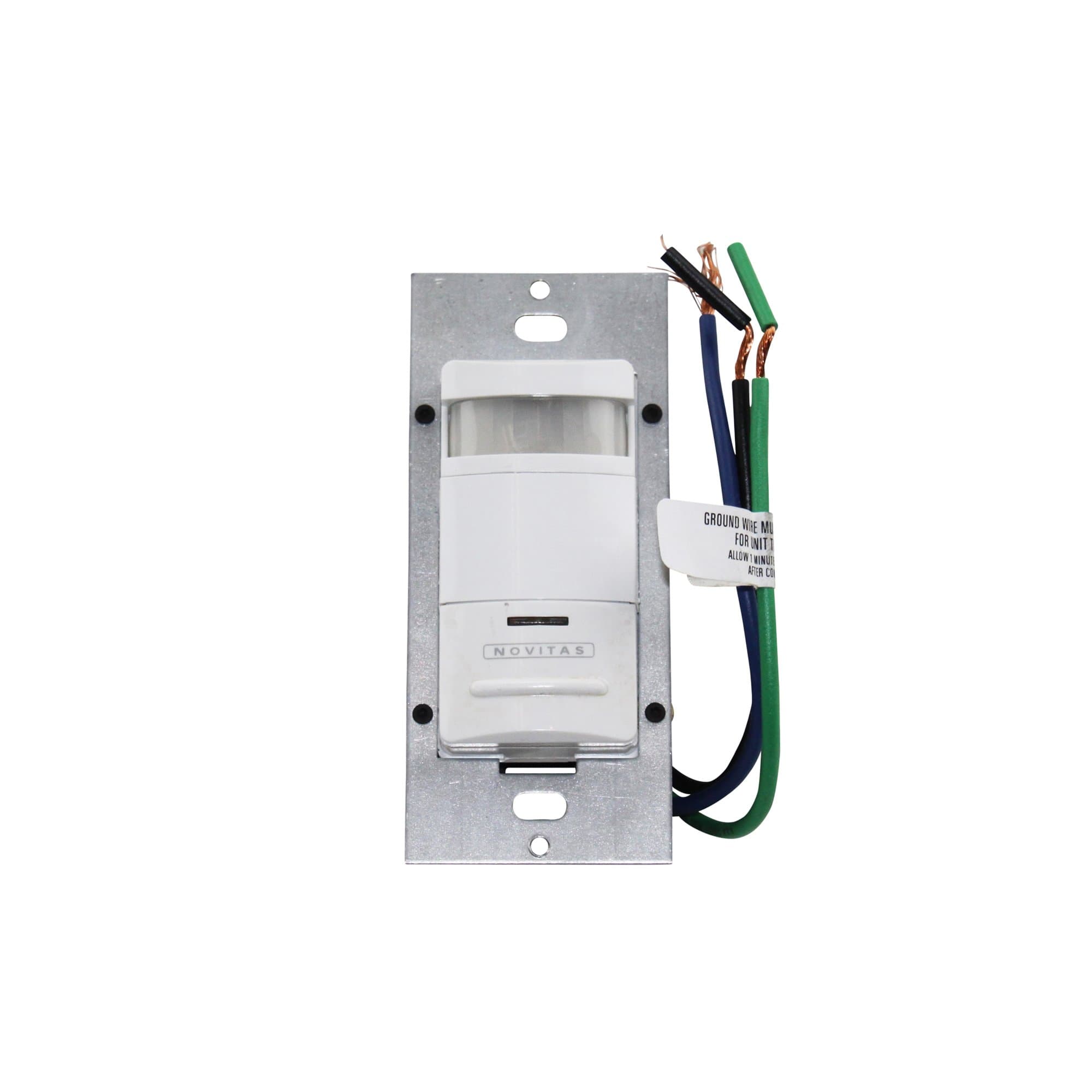 Novitas Cooper 01 290 Designer Occupancy Wall Switch Sensor Dual Voltage 120/277 PIR White