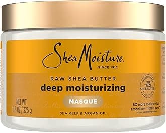 SheaMoisture Raw Shea Butter Deep Moisturizing Hair Masque for Curly Hair Raw Shea Butter Deep Conditioner to Moisturize and Renew Hair 11.5 oz