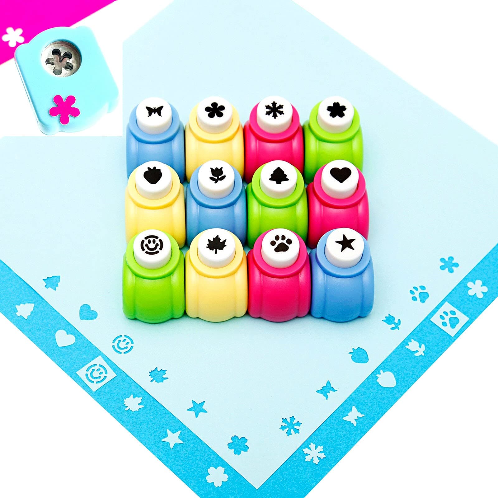 12pcs Hole Punch Shapes