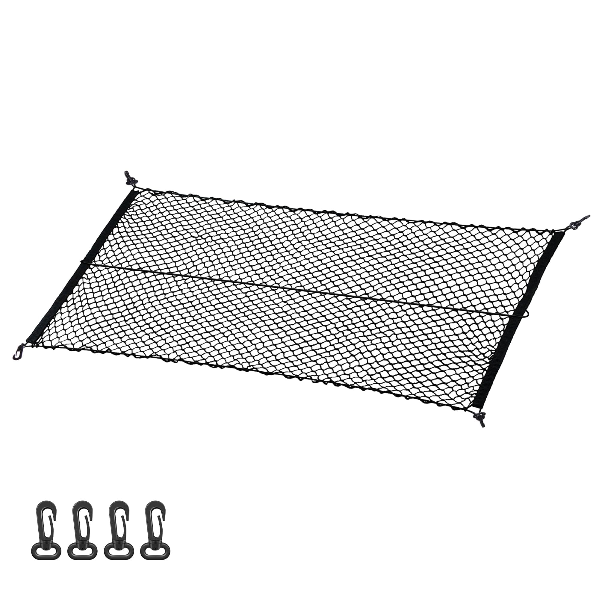MICTUNING Rear Cargo Net,Cargo Net Car Car Boot Cargo Net with 4 Hooks for SUV Truck Bed,Great ((41x30)inch)
