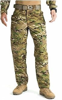 5.11 Tactical Men's Camo Cargo Pants, TDU Military Hunting Pant for Men, Style 74350ABR