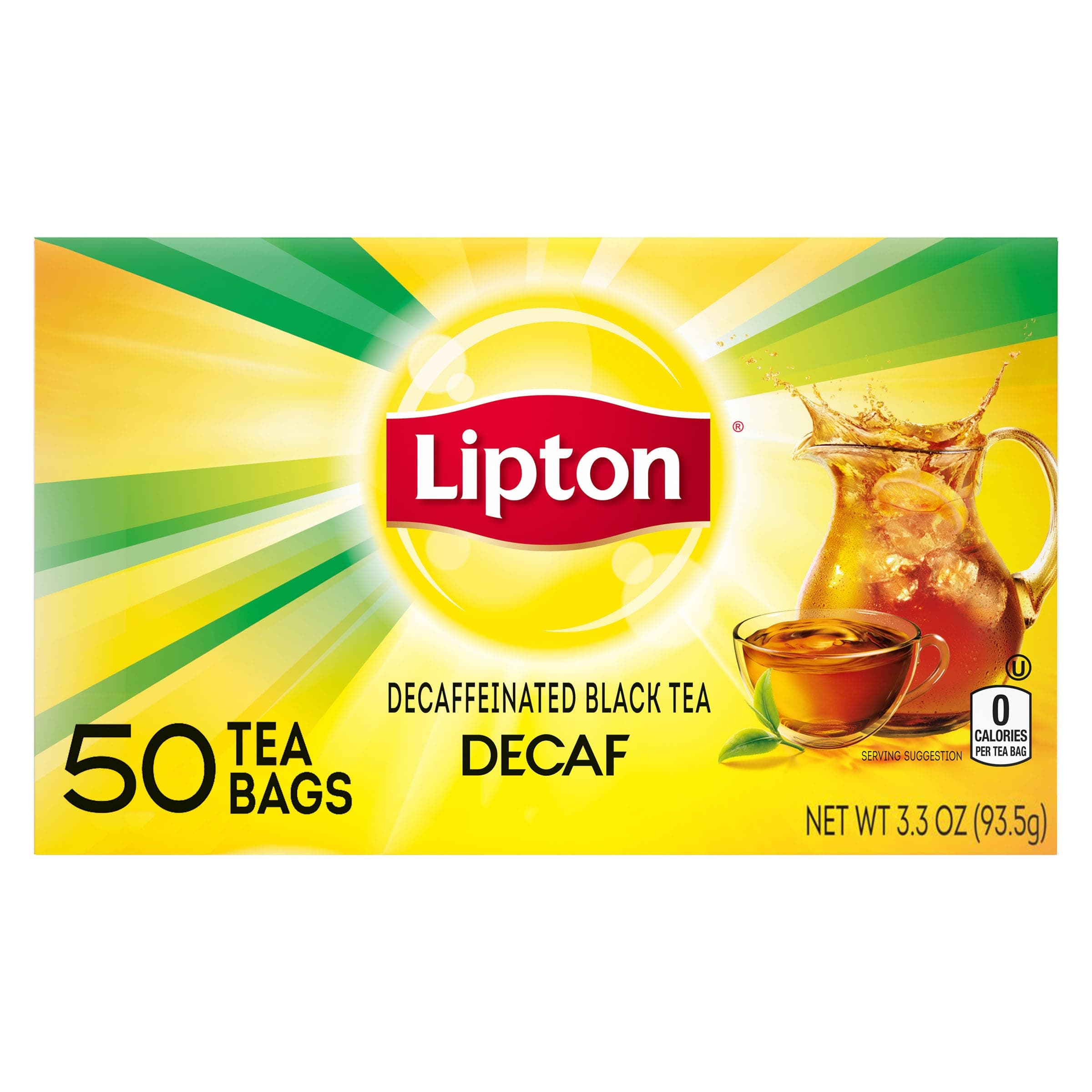 Lipton Black Tea Bags, Decaffeinated, 50 ct