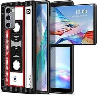 Music Tapes for LG Wing 5G 6.8" Phone Case, Slim Phone Case for LG Wing (2020), Hard PC Shookproof Wireless Charging Men/Women Cover for LG Wing 5G
