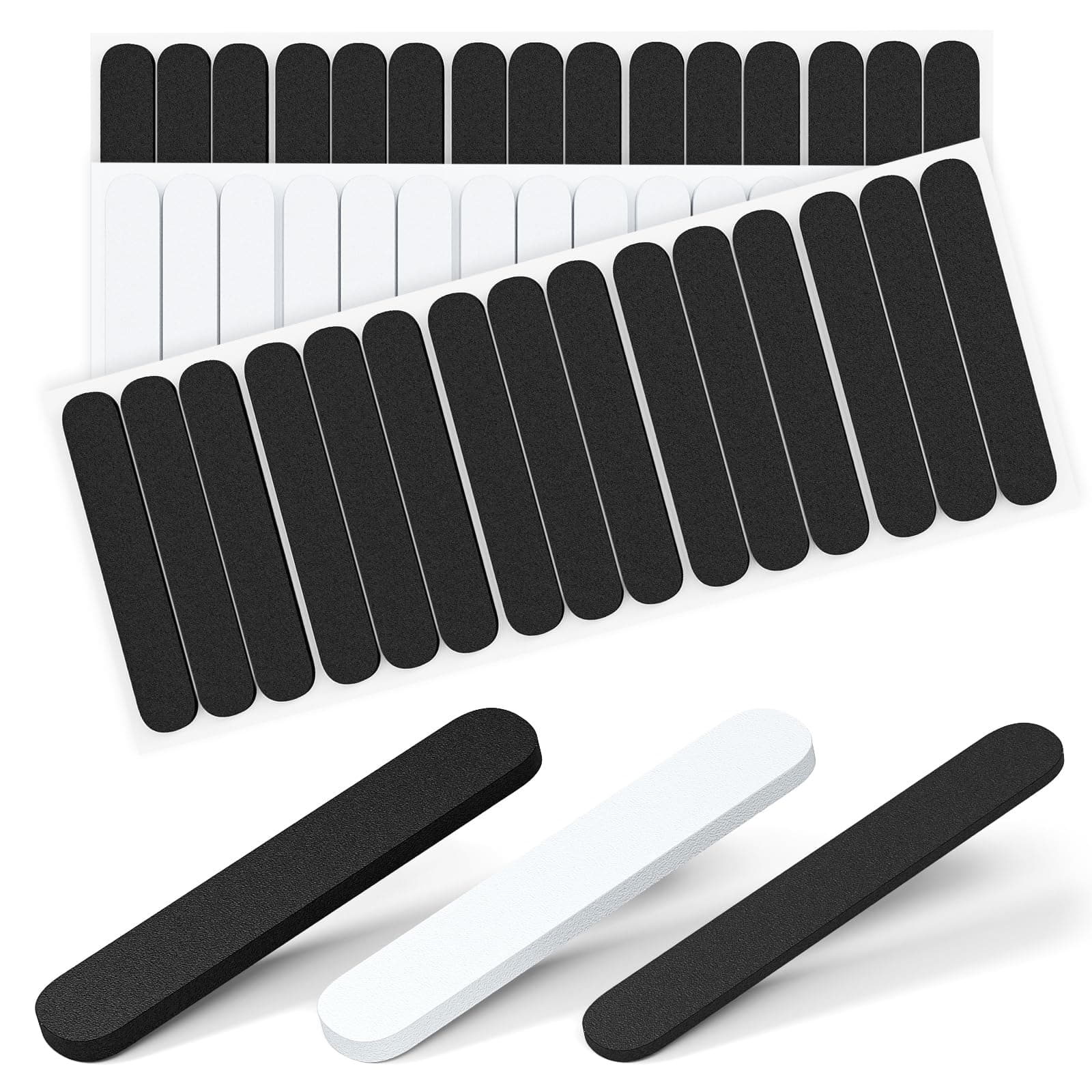 (Pack of 45 Hat Size Reducer, Hat Sizer Reducer Insert, Make Smaller Sweatband, Self Adhesive Resizer Foam Tape for Hat Cap, Black and White