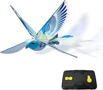 MukikiM eBird Blue Pigeon - 2016 Creative Child Preferred Choice Award Winning Flying RC Toy - Remote Control Bionic Bird (Newest 2.4GHz Version Featuring USB Charging)