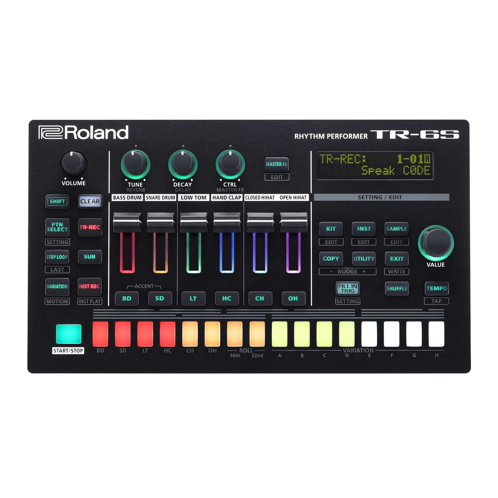 TR-6S Rhythm Performer | Compact Drum Machine with Six Tracks of Authentic TR Sounds including TR-808, CR-78 & More | Large Preset Sample Library | Editable FM Sound Engine | Advanced Sequencer