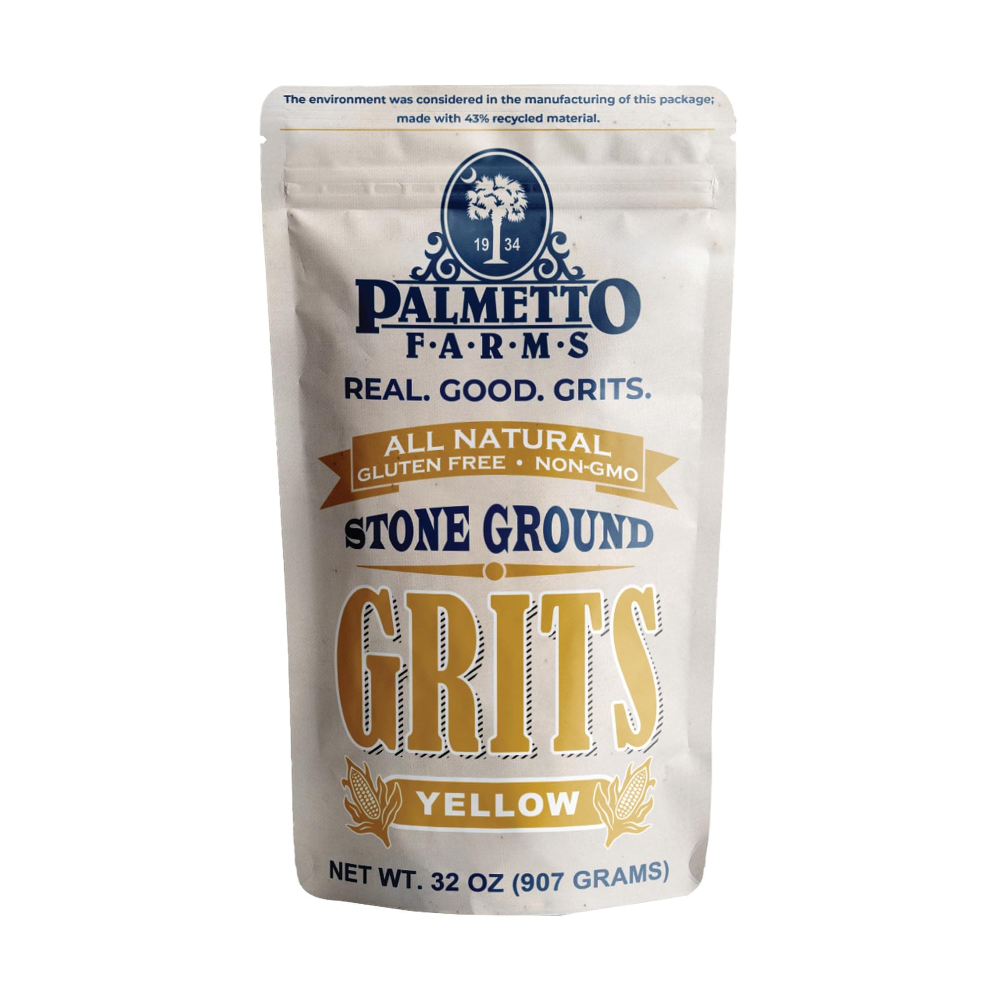 Stone Ground Yellow Grits, 32 OZ