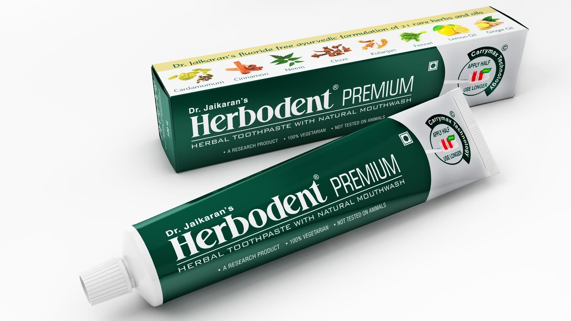 Herbodent Dr JAIKARAN's Premium Tooth Paste (Best Herbal Tooth Paste for Complete Oral Care) – Pack of 3 Green by Herbodent