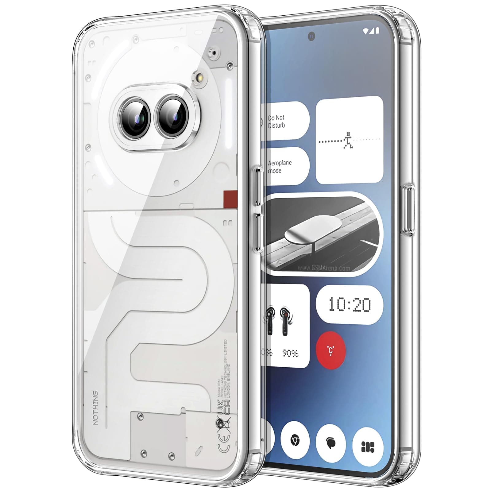 Case for Nothing Phone 2a / 2a Plus, Non-Yellowing Shockproof Phone Bumper Cover, Anti-Scratch Clear Back (Clear)
