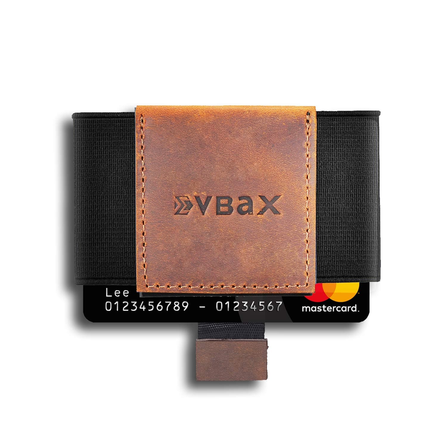 Elastic Wallet with Pull Tab for Men & Women – Slim Minimalist Front Pocket Leather Card Holder, Compact Stretch Design Fits 8–10 Cards & Cash – Premium Everyday Carry Wallet