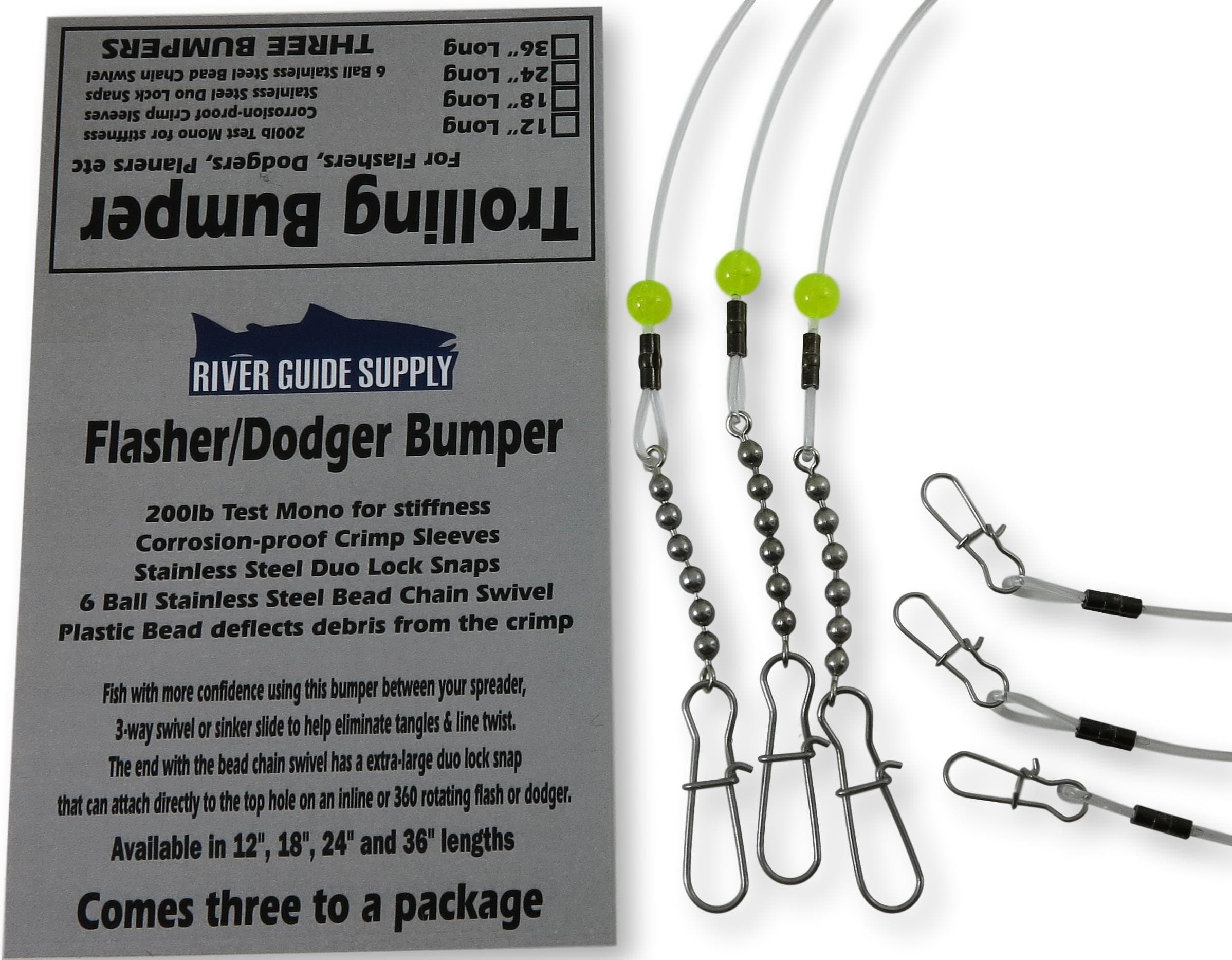 Trolling Bumper for Trolling Flashers & Dodgers 3 Pack (12 Inch)