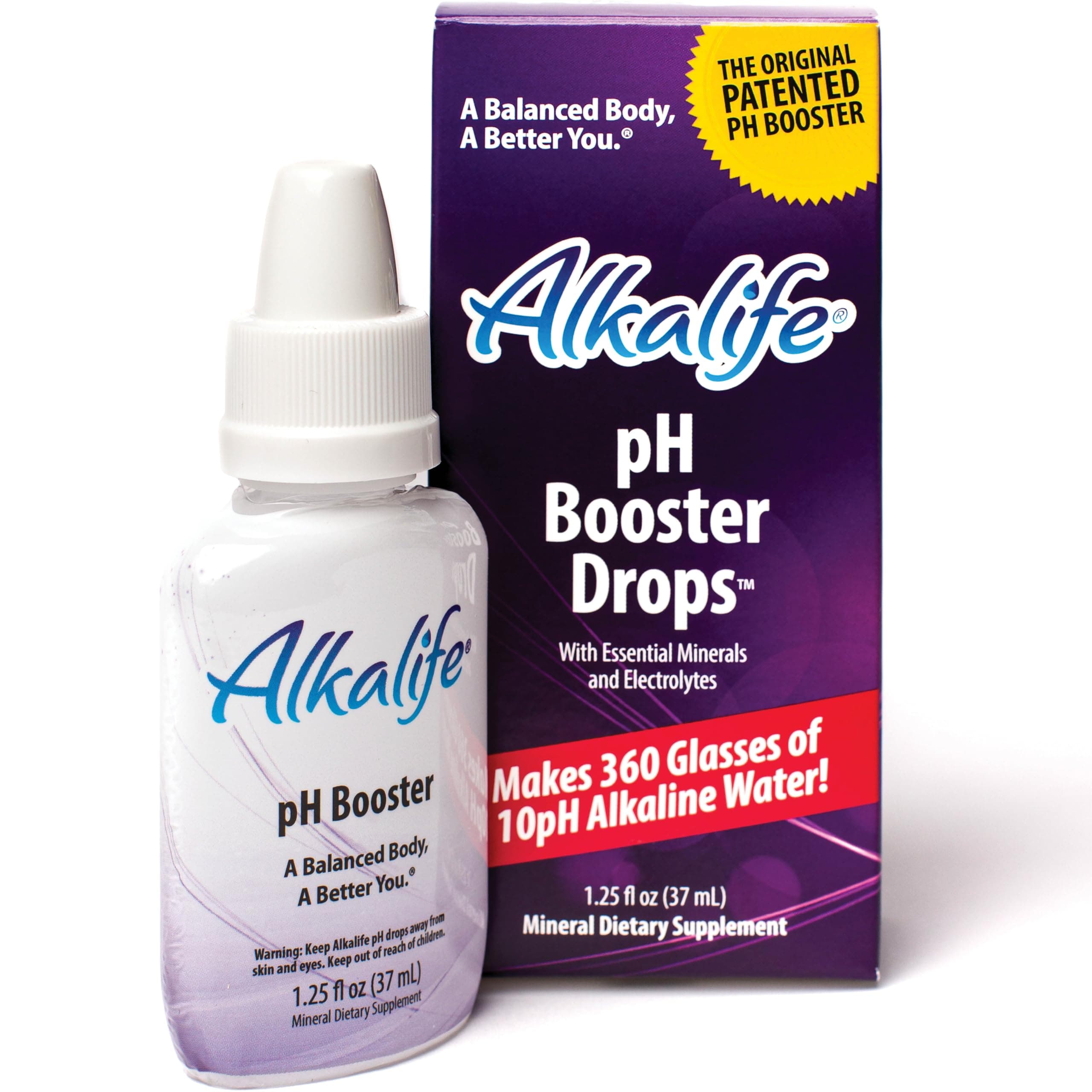 pH Booster Drops, 1 Pack, Turn Any Drinking Water Into pH 10 Alkaline Water, 360 Servings Per Bottle, The Original Patented Formula, Electrolytes & Minerals