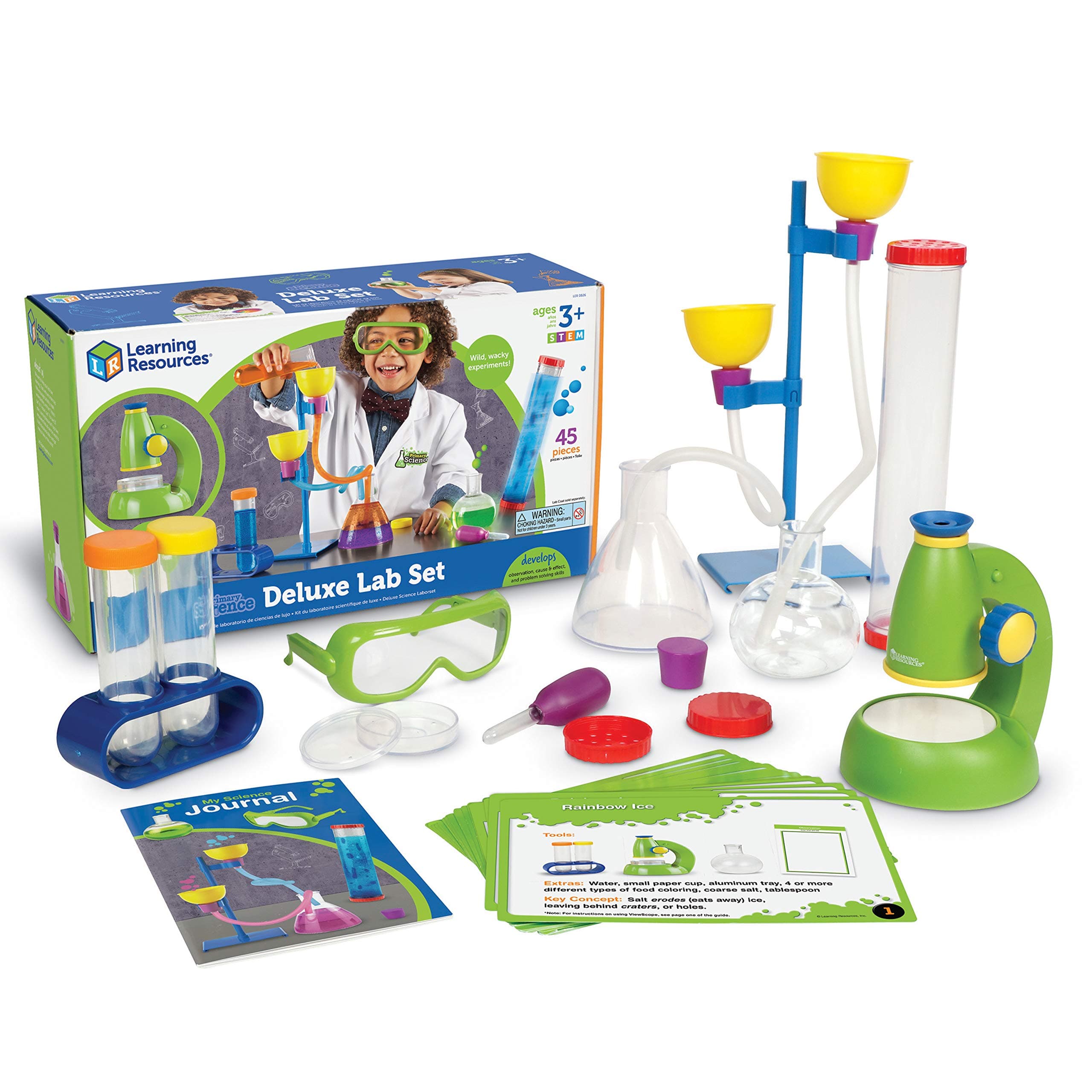 Primary Science Deluxe Lab Set - 45 Pieces, Ages 3+, Preschool Science Kit Toys, STEM Toys, Experiments for Kids